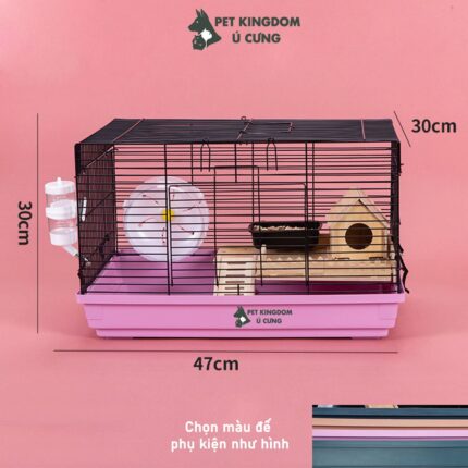 Lồng Hamster 47x30x30cm Gỗ 2 tầng