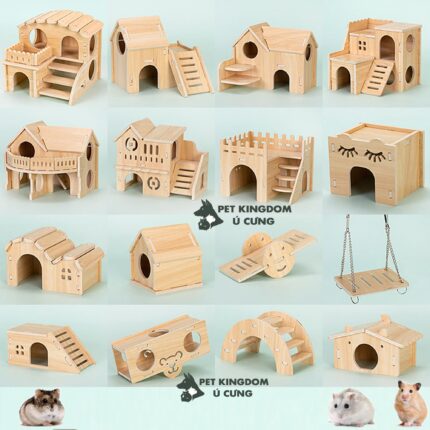 Nhà ngủ gỗ hamster nhiều hình