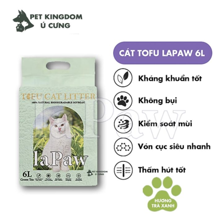 Cát Đậu Nành Cho Mèo Lapaw Gói 6L