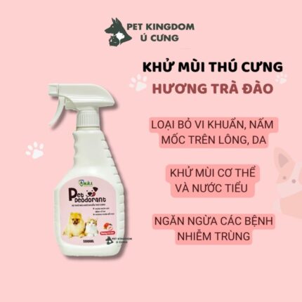 Xịt Khử Mùi Khử Khuẩn Cho Chó Mèo Krill Chai 250ml, 500ml